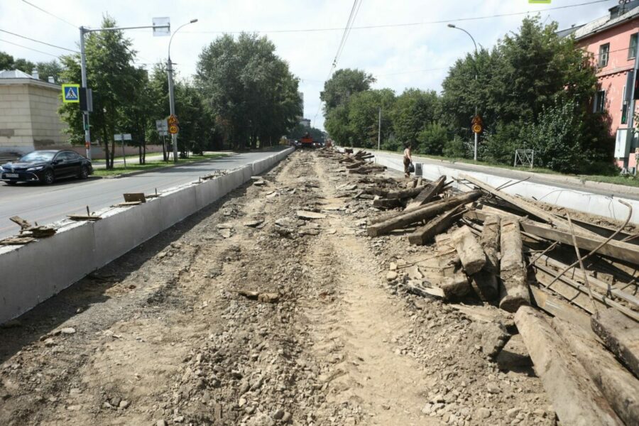 Отремонтируют дорогу и заменят трамвайные пути на ул. Мира в Новосибирске