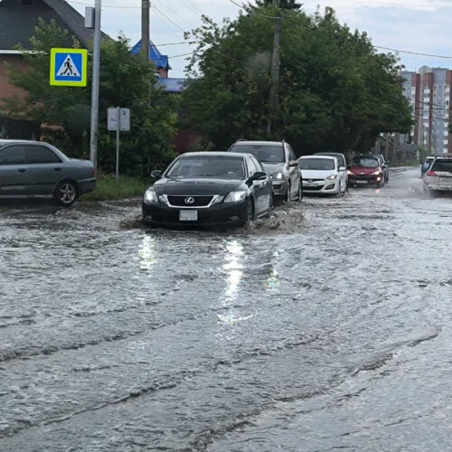 Последствия сильного ливня и сильного ветра устраняют в Новосибирске