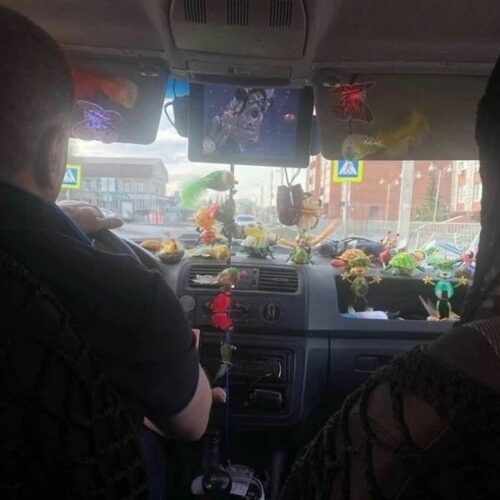 Водитель украсил авто игрушками и предлагает спеть караоке во время поездки