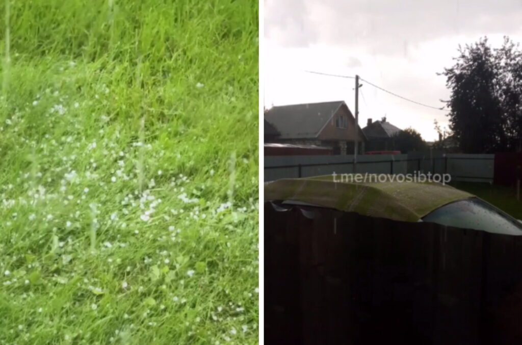 Град с дождем прошел в Новосибирске