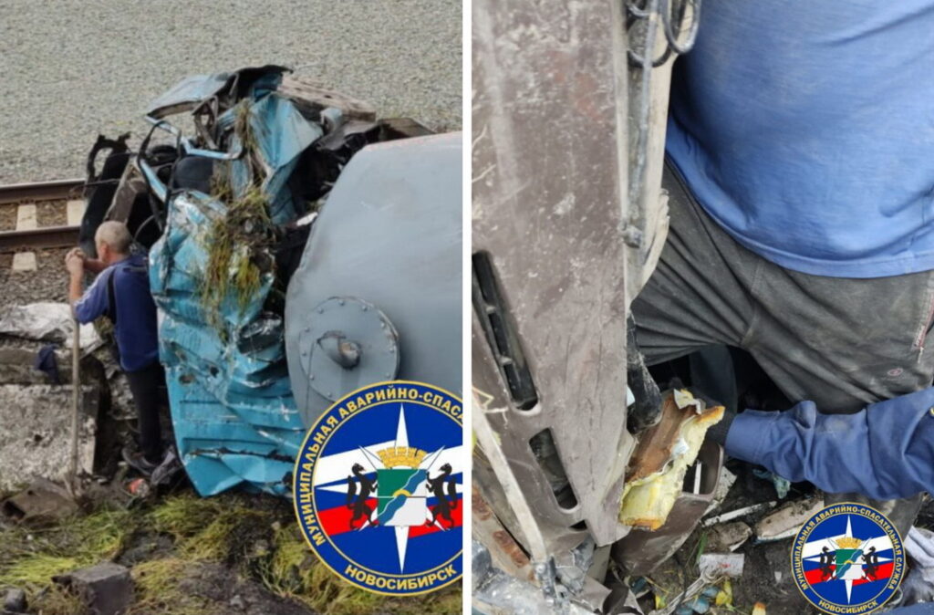 Водитель легковушки врезался в бетонное ограждение и вылетел на ж/д пути в Новосибирске