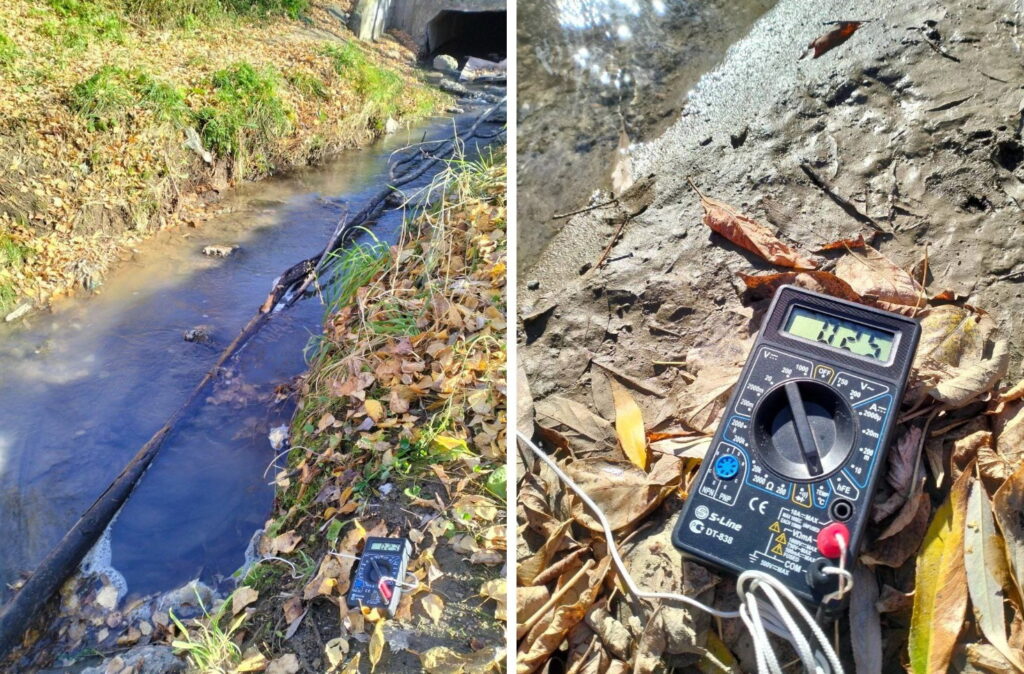 Кипяток из теплотрассы до +25 градусов прогрел речку в Академгородке