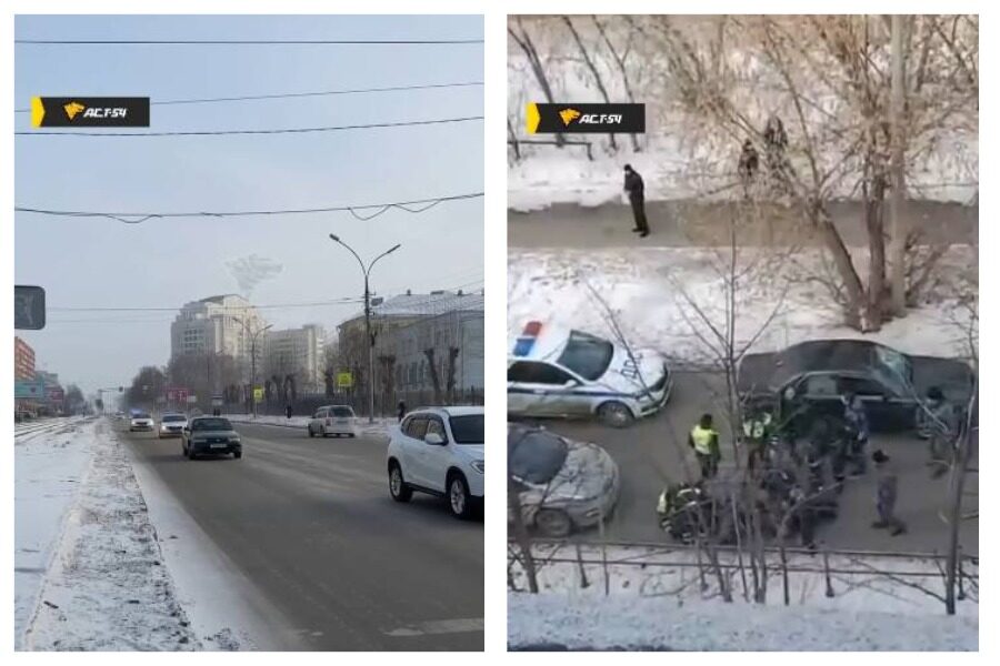 Жесткое задержание лихача сняли на камеры новосибирцы