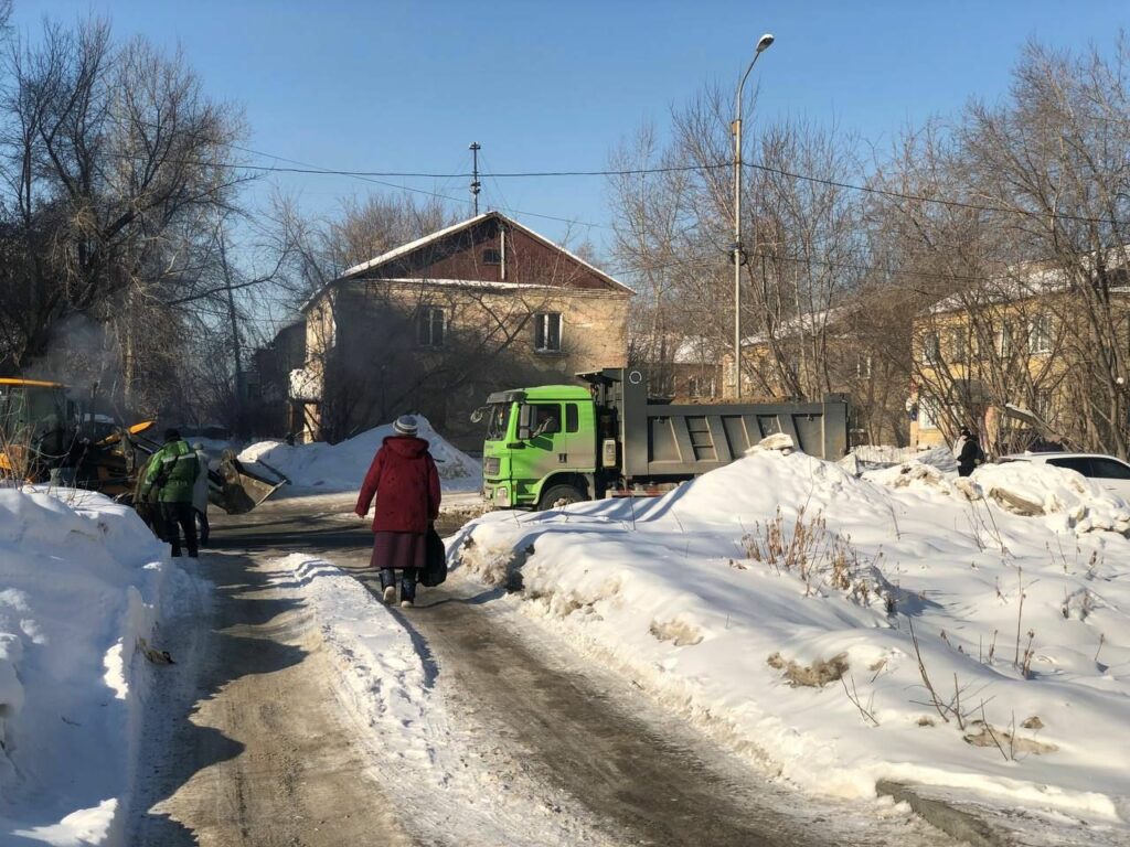 Снос двух аварийных домов 