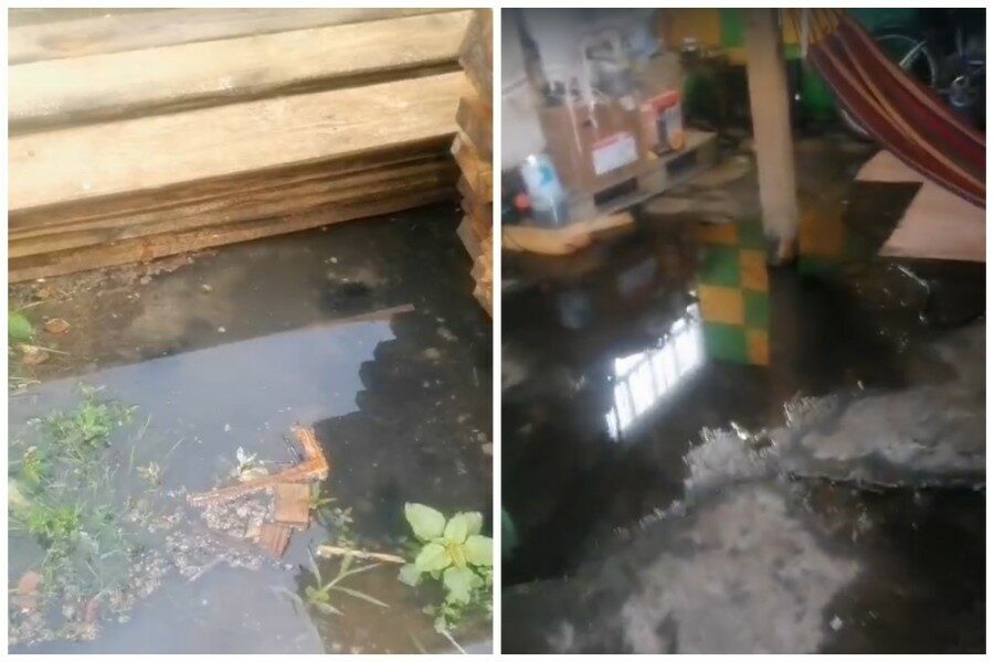 В Черепаново после ливней стоки затопили частный дом и огород