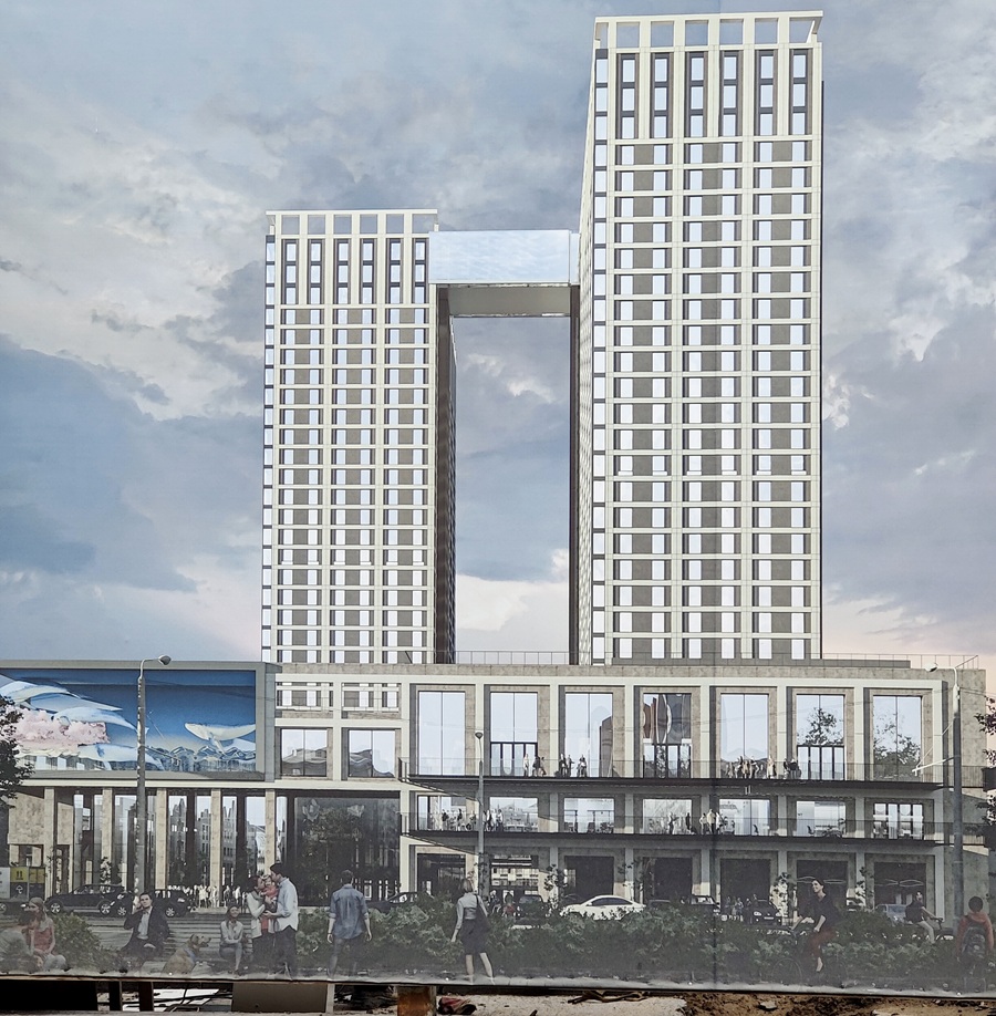 комплекс из двух 31-этажных зданий общей площадью почти 103 тысячи кв метров