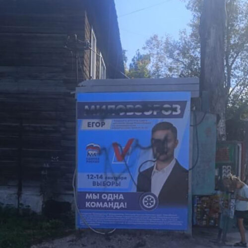Полиция расследует порчу агитационных материалов в Новосибирске