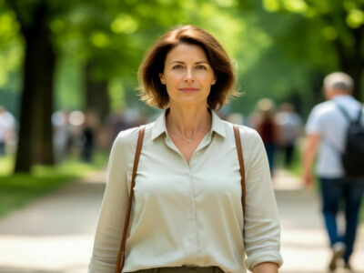 женщина в парке