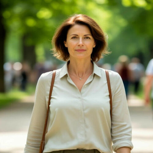 женщина в парке