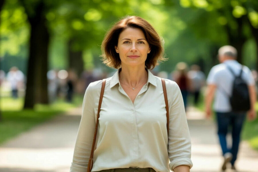 женщина в парке