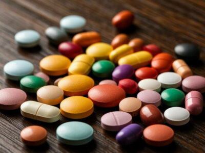 таблетки на столе