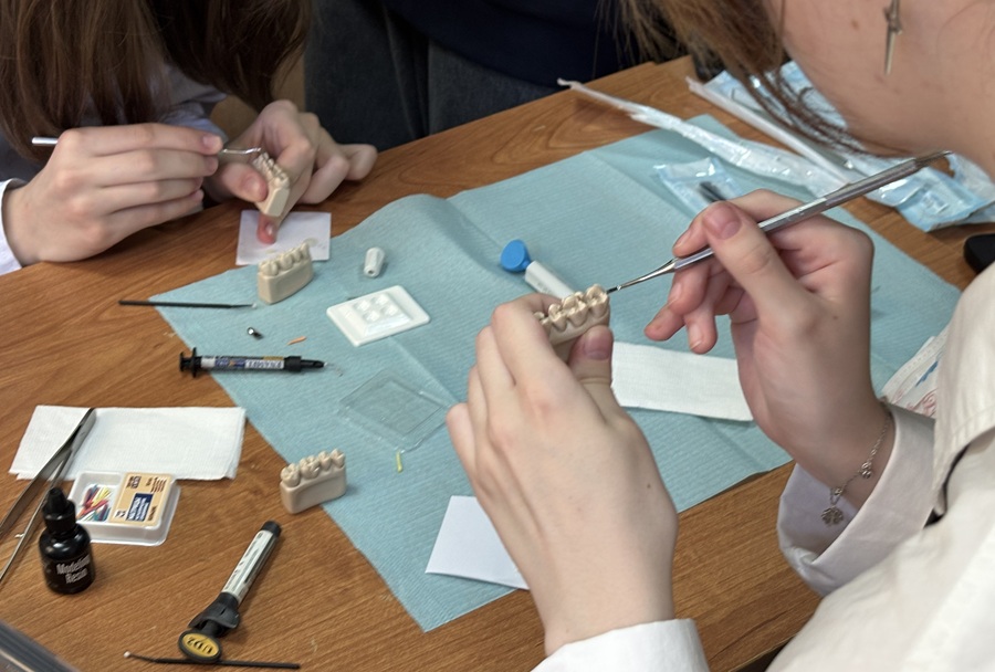 Во время проведения мастер-класса дали ребятам возможность провести правильную чистку зубов и пломбирование зубов