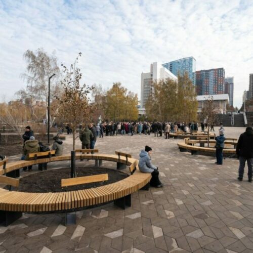 Возле нового парка им. Бугакова в Новосибирске теплосети убрали под землю