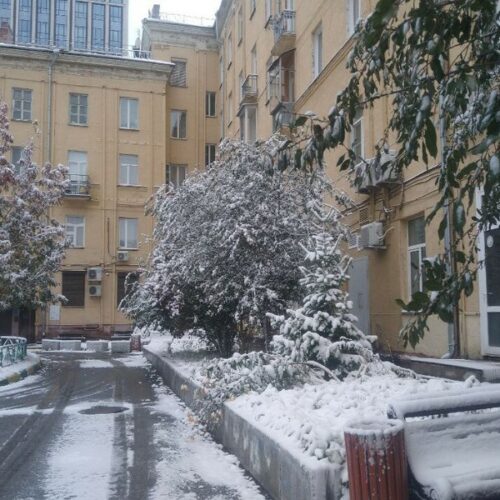 В Новосибирске установился временный снежный покров