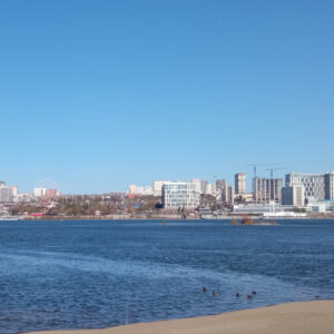 план города с левого берега