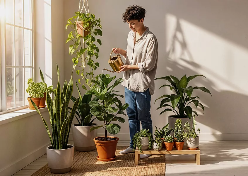 Лунный календарь для любителей комнатных растений на декабрь 2025