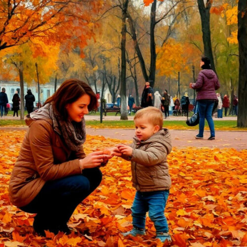 молодая мама с ребенком