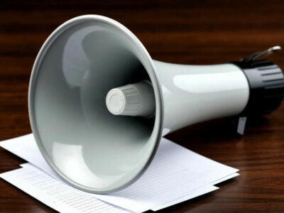 мегафон на столе