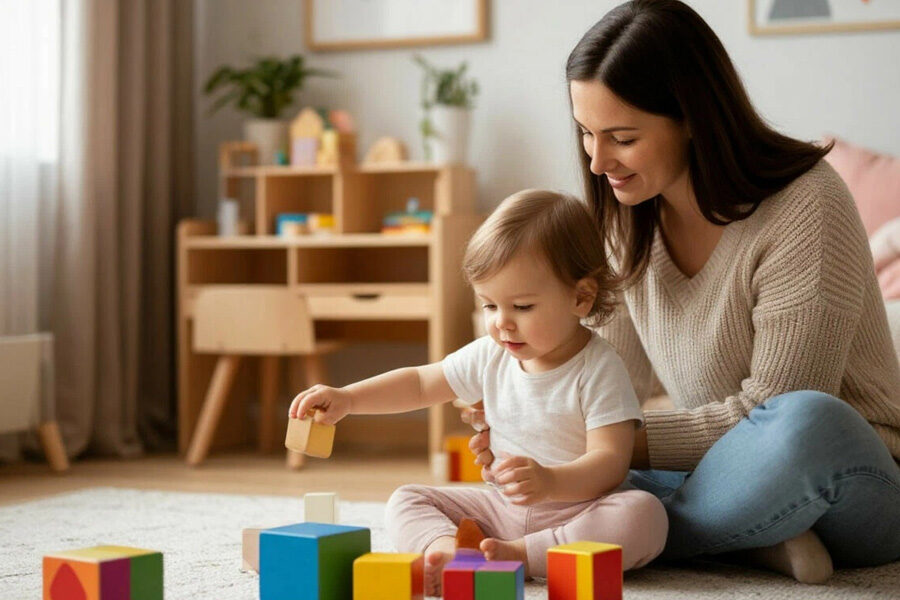 ребенок с мамой