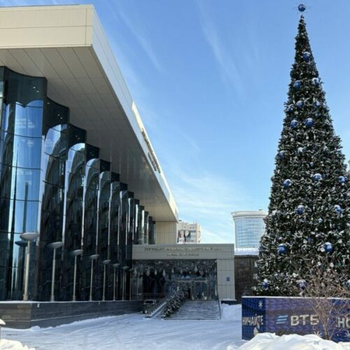 Крупный банк подарил Новосибирску новогоднюю ёлку