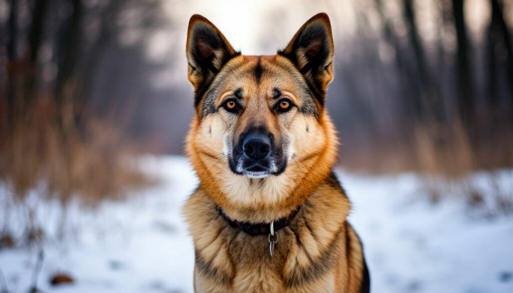 В Новосибирске бездомная собака преградила детям путь к школе