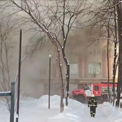 Педагогический колледж №1 им. Макаренко вспыхнул в Новосибирске