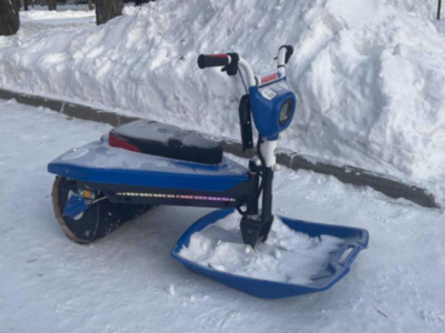 Электроснегокаты захламляют Нарымский парк в Новосибирске