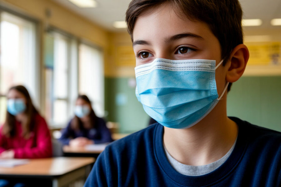 В школах Новосибирской области с 9 декабря масочный режим для персонала и родителей