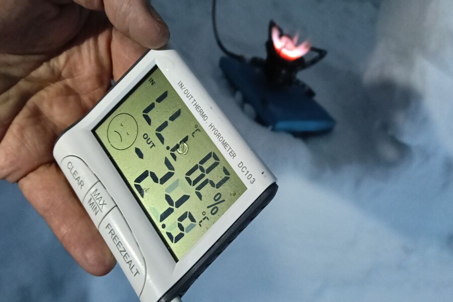 Температура внутри иглу