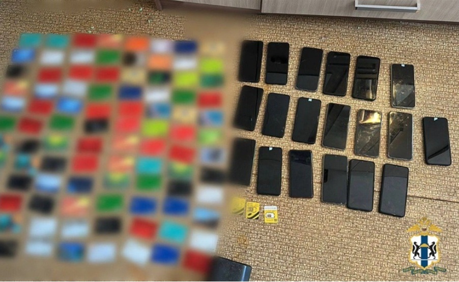 В августе полицейские изъяли у дропперов в Новосибирске более 100 сотовых телефонов, 240 банковских карт