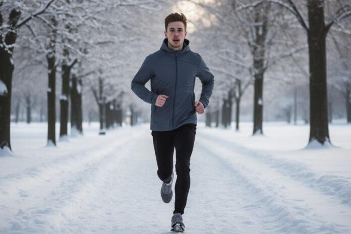 молодой человек на пробежке