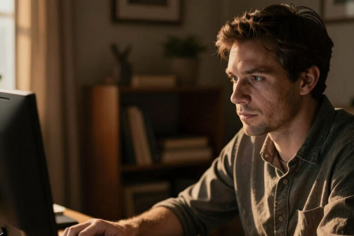 человек за компьютером