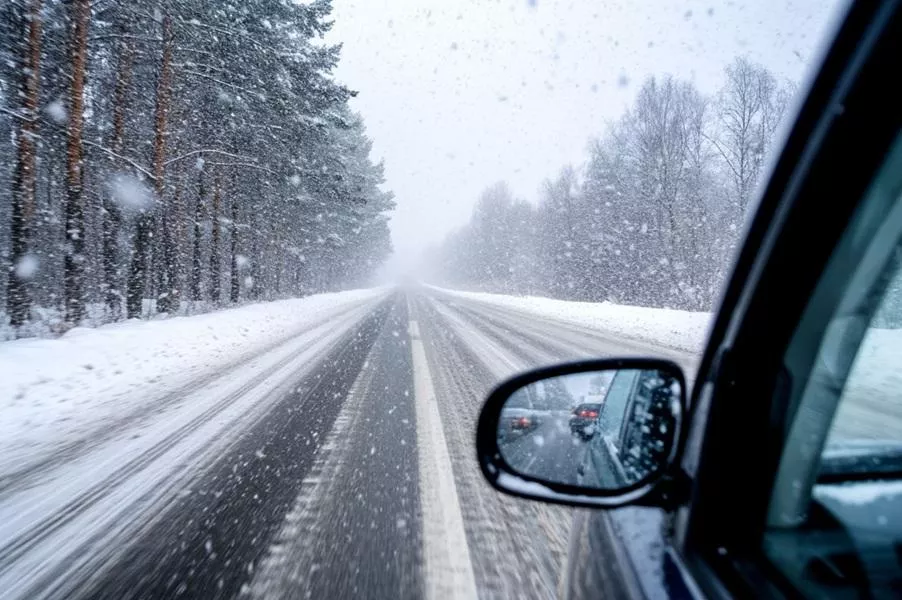 Новосибирскую область заметает метель