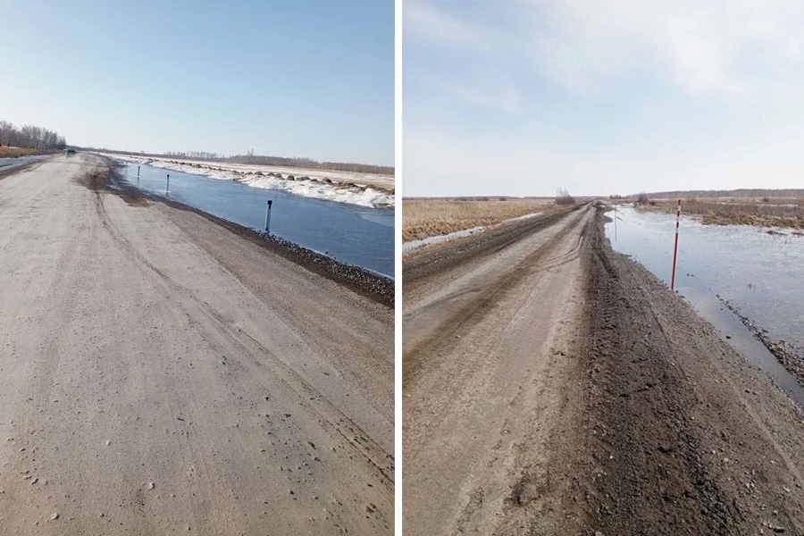 Количество переливов на дорогах выросло до восьми в Новосибирской области