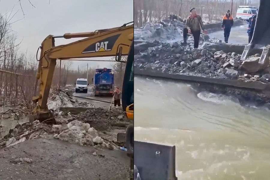 В Новосибирске перекрыли дорогу из-за риска подтопления