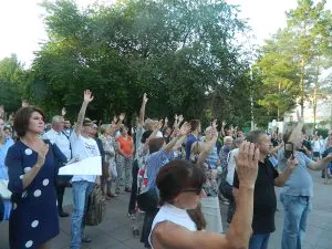 В городе прошел митинг против возможного повышения тарифа на тепло