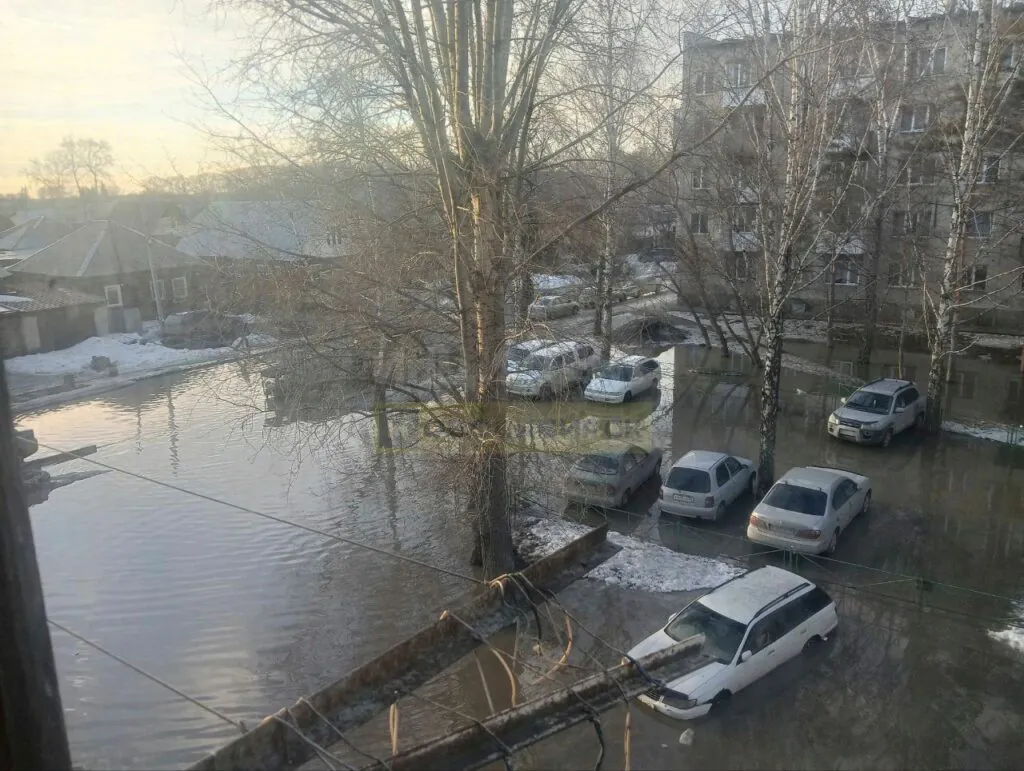 Дворы и улицы Новосибирска затапливают талые воды